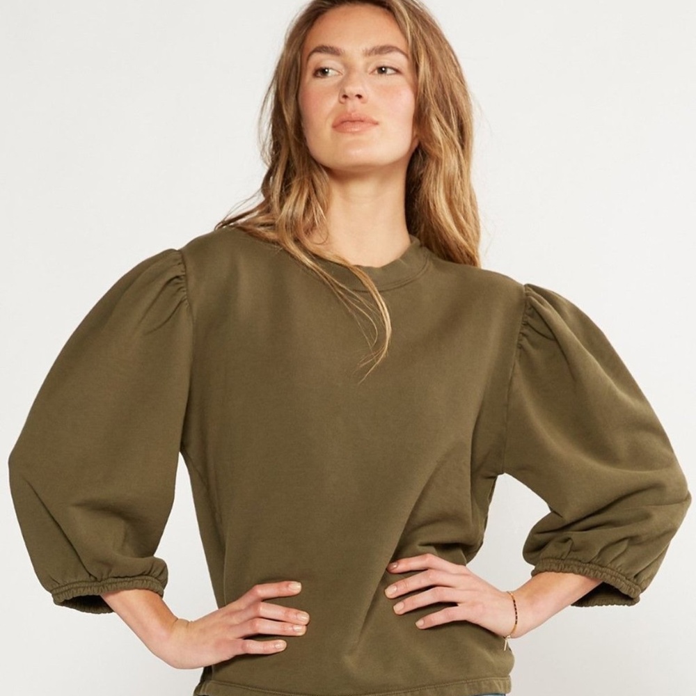 ética Marie Puff Sleeve Sweatshirt - Sea Turtle - Medium